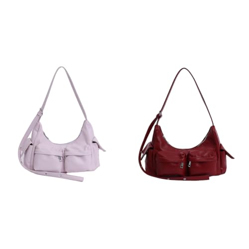 Mode Frauen PU Leder Geldbörsen mehrfach Tape-Schulter-Handtasche for die Arbeit und tägliche Verwendung Handtaschen von Generic