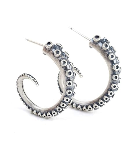 Mode Octopus Tentakel Ohrring Vintage Punk Ohr Piercing Manschette Clip-On Pin Ohrringe Hip Hop Stud Ohrring Schmuck Für frauen Männer von Generic