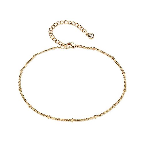 Mode Persönlichkeit Fußkettchen Temperament Fußkettchen Damen Fußkettchen Einfache Stil Design Sommer Fußkettchen Kette Clip Bead Kette Fußkettchen Fwn447 (Gold, One Size) von Generic