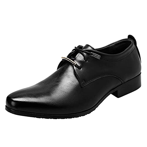 Mode Sommer und Herbst Männer Lederschuhe Low Heel Spitzschuh Spitze Einfarbig Business Style Sommer Schuhe Herren Leicht von Generic