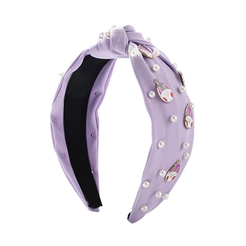 Modeaccessoires Ostereierhase Multi Style Festliches Perlenstirnband BpM46 (Purple, One Size) von Generic