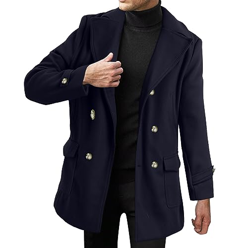 Moderne Herren Winterjacke Mit Fellkragen Und Fellkapuze - Steppjacke Wasserdichte Fahrradjacke Gefüttert - Lederjacke von Generic