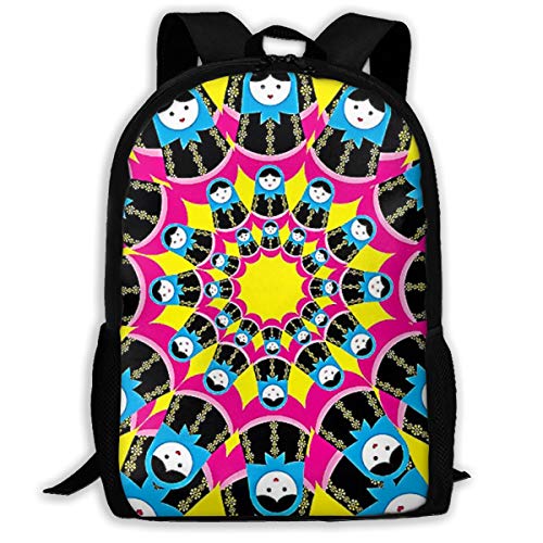 Moderner Backpack Matrioshka-Puppen Wanderrucksack Lässiger Studentenrucksack Für Job, Freizeit, Wandern, 42X32X14Cm von Generic