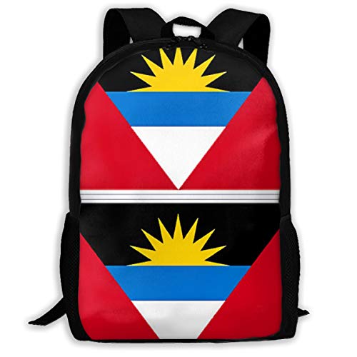 Moderner Backpack Und Barbuda-Flagge Wanderrucksack Multifunktion Laptoptasche Für Schule, Universität, Wandern, 42X32X14Cm von Generic