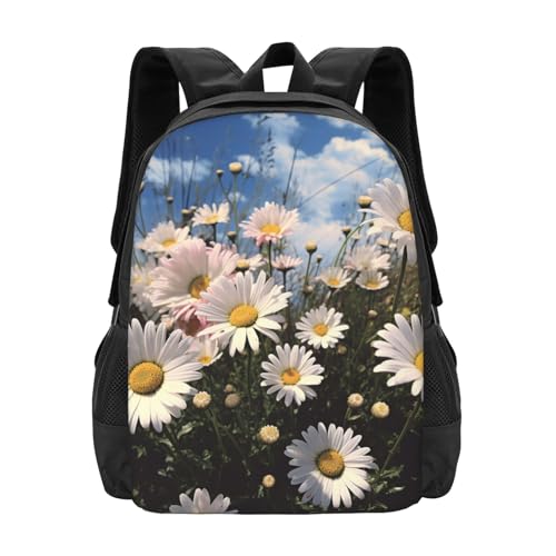 Moderner Daypack Wunderschöner Gänseblümchen-Druck Wanderrucksack Multifunktion Studentenrucksack Für Büro, Geschenk, Camping, 42X32X14Cm Moderner Daypack Wunderschöner Gänseblümchen-Druck Wanderrucksack Multifunktion Studentenrucksack Für Büro, Geschenk, Camping, 42X32X14Cm von Generic
