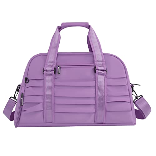 Modische Damen-Umhängetasche, faltbare Hand-Reisetasche, leichte Tasche mit großem Fassungsvermögen A 70 Glitzer Taschen (Purple, One Size) von Generic