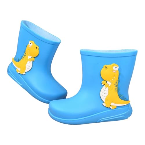 Modische Gummistiefel Kinder Kurz, Regenstiefel Kinder Mädchen, Outdoor Dino Regen Stiefel Leicht Atmungsaktiv Rain Boots Wasserdicht rutschfest Regenschuhe Cartoon Unisex Kinderstiefel Barfußschuhe von Generic