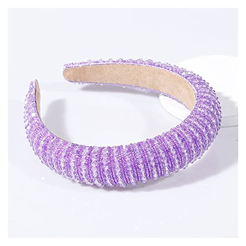 Modische Kristall-Stirnbänder für Mädchen, glänzendes Luxus-Strass-Haarband, Diamant-Haarreif, Perlen-Haar-Accessoires für Frauen von Generic