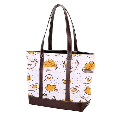 Modische Leder-Geldbörse mit Hahn-Huhn, für Damen, Tragegriff oben, mit Taschen, Reißverschluss, Mehrfarbig 02, 33.8x12x31cm/13.3x4.7x12.2 in von Generic