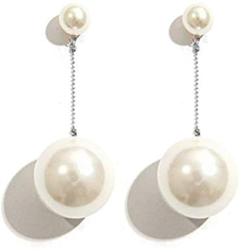 Modische Ohrhänger für Damen, Mädchen, empfindliche Ohren, übergroße Kunstperlen-Ohrringe | Kristall-Ohrringe, Geschenk von Generic