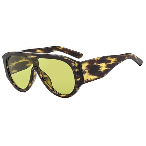 Modische Polarisierte Sonnenbrille Mit Großem Rahmen For Männer Und Frauen For Autofahren Im Freien, Pendeln, Strand Und Urlaub(Yellow) von Generic