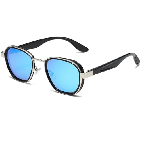 Modische Polarisierte Sonnenbrille Mit Rundem Metallrahmen For Herren For Autofahren Und Fotografieren Im Freien For Damen(Blue) von Generic