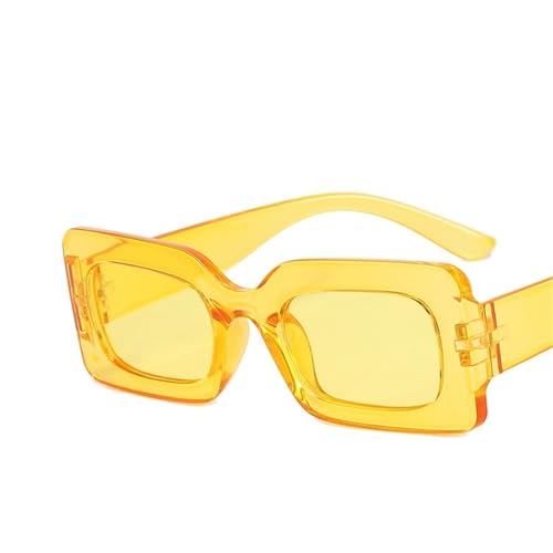 Modische Sonnenbrille Mit Quadratischem Rahmen For Damen Im Urlaub. Herren-Sonnenbrille For Outdoor-Sport, Pendeln Und Partys.(Yellow) von Generic
