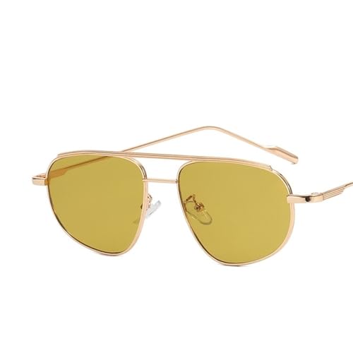 Modische Übergroße Polarisierte Sonnenbrille Aus Metall For Herren Und Damen For Im Freien, Pendeln, Partys Und Sport(Yellow) von Generic