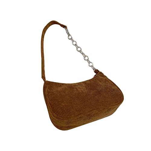 Modische Unterarm-Tasche, gestreift, Cord, Umhängetasche mit Reißverschluss, Messenger-Tasche, All-Match-Clutch-Handtasche für Weihnachtsfeier, , 36 EU von Generic