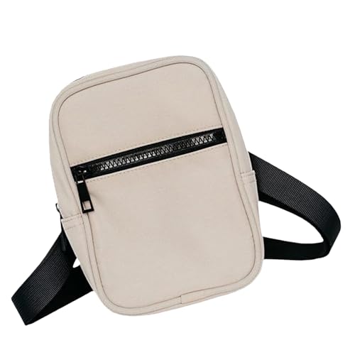 Modische kleine Umhängetasche | leichte Brusttasche für den täglichen Transport – wasserdichte Brusttasche, modische und lässige Handy-Brusttasche | modische kleine Umhängetasche, beige, Se référer au von Generic