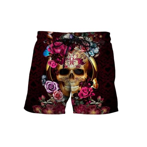 Modische neue Männer und Frauen Shorts Trend 3D gedruckte Männer und Frauen Strand Shorts Sommer Shorts (4,XL) von Generic