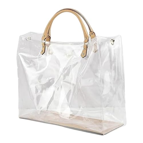 Modische transparente PVC-Handtaschen – große durchsichtige wasserdichte Umhängetasche – Transparente Tragetasche | Transparente Umhängetasche | Transparente Lunchtasche, D., Se référer au descriptif von Generic
