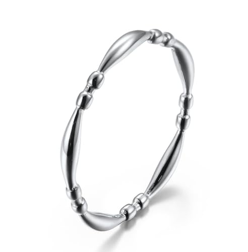 Modischer, schlichter Ring aus Titanstahl, Verlobungsringe für Männer und Frauen von Generic