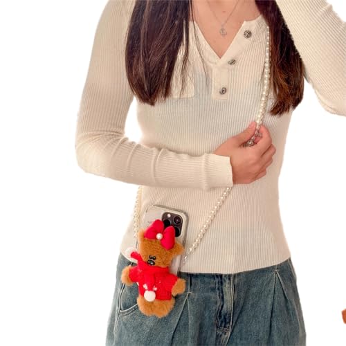 Modischer Cartoon-Bär-Schlüsselanhänger, lustiges und auffälliges weibliches Accessoire, Rotes Sternzeichen, Bag hanging von Generic