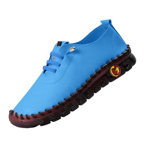 Mokassins Damen Lässige Bequeme Loafers rutschfeste Freizeitschuhe Orthopädische Schuhe Atmungsaktive Wanderschuhe Flache Halbschuhe Klassischer Sommerschuh Bootsschuhe (BU1-b, 38) von Generic