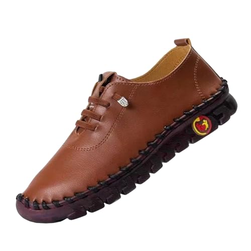 Mokassins Damen Lässige Bequeme Loafers rutschfeste Freizeitschuhe Orthopädische Schuhe Atmungsaktive Wanderschuhe Flache Halbschuhe Klassischer Sommerschuh Bootsschuhe (BW1-b, 36) von Generic