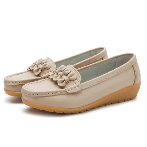 Mokassins Damen Schlupfschuhe orthopädische Loafers aus Leder rutschfeste Flache Schuhe Bequeme Wanderschuhe Work Office Driving Flachschuhe Penny Schuhe Bootsschuhe Sandalen Mokassins Damen Schlupfschuhe orthopädische Loafers aus Leder rutschfeste Flache Schuhe Bequeme Wanderschuhe Work Office Driving Flachschuhe Penny Schuhe Bootsschuhe Sandalen von Generic