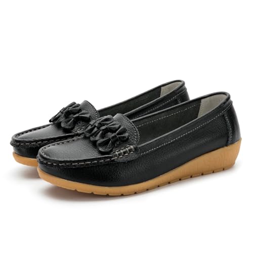 Mokassins Damen Schlupfschuhe orthopädische Loafers aus Leder rutschfeste Flache Schuhe Bequeme Wanderschuhe Work Office Driving Flachschuhe Penny Schuhe Bootsschuhe Sandalen Mokassins Damen Schlupfschuhe orthopädische Loafers aus Leder rutschfeste Flache Schuhe Bequeme Wanderschuhe Work Office Driving Flachschuhe Penny Schuhe Bootsschuhe Sandalen von Generic