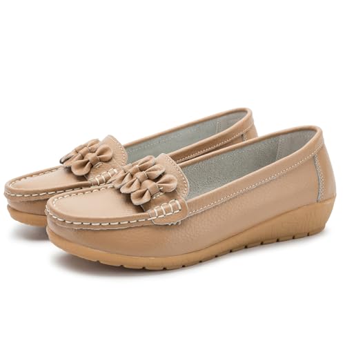 Mokassins Damen Schlupfschuhe orthopädische Loafers aus Leder rutschfeste Flache Schuhe Bequeme Wanderschuhe Work Office Driving Flachschuhe Penny Schuhe Bootsschuhe Sandalen Mokassins Damen Schlupfschuhe orthopädische Loafers aus Leder rutschfeste Flache Schuhe Bequeme Wanderschuhe Work Office Driving Flachschuhe Penny Schuhe Bootsschuhe Sandalen von Generic