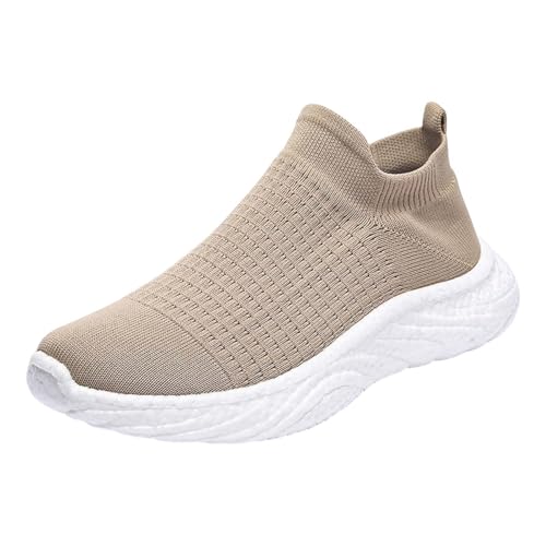Mokassins Herren Trekkingschuhe Mit Erhöhungen Flache Slipper Sneaker Sportschuhe Invisible Height Increased Leichte Halbschuhe Canvas Sneaker Atmungsaktiv Halbschuhe Running Workout Sommerschuhe von Generic
