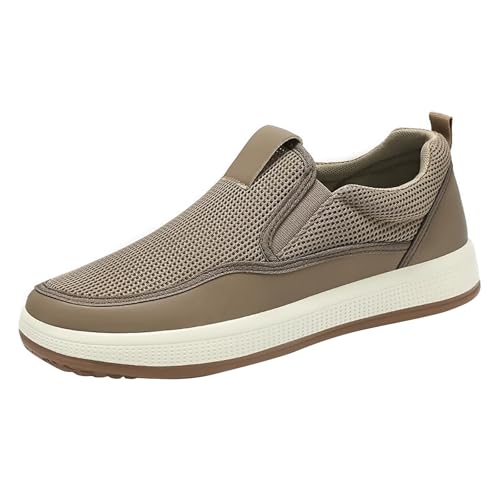 Mokassins Herren Turnschuhe Breathable Freizeitschuhe Atmungsaktives Einfarbig Walkingschuhe Orthopädische Schlupfschuhe Atmungsaktiv Running Workout Sommerschuhe von Generic