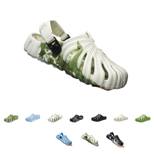 Monstera-Hausschuhe, rutschfeste Hausschuhe für mit dicker Sohle, Sandalen mit offener Spitze, Duschhausschuhe (white B, Erwachsene, 39, Numerisch (von/bis), EU Schuhgrößensystem, 40, M) von Generic