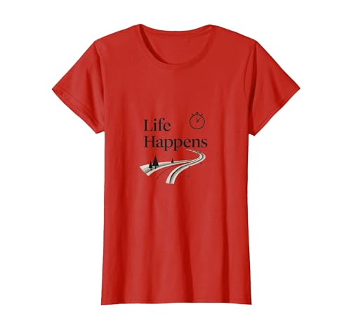 Motivierendes Zitat It is What It is: Life Happens T-Shirt, Damen, Rot, 3XL von Generic
