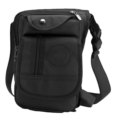 Motorrad Außentasche - Leinwand Drop Holster, Zippered Utility Pocket | Robuste Speichergesellschaft taktische carry Assistent vielseitige tägliche Getriebetransport Fahrt Abenteuer Unterst, black von Generic