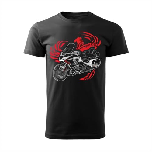 Motorrad T-Shirt Goldwing GL 1800, Schwarz, XXL von Generic