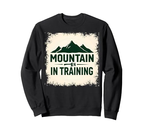 Mountain Man in Training Dude, Slogan für Outdoor-Abenteuer Sweatshirt, Unisex für Erwachsene, Schwarz, XL von Generic