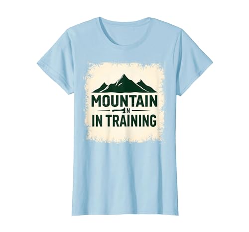 Mountain Man in Training Dude, Slogan für Outdoor-Abenteuer T-Shirt, Damen, Himmelblau, XS von Generic