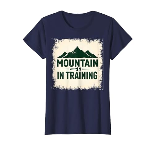 Mountain Man in Training Dude, Slogan für Outdoor-Abenteuer T-Shirt, Damen, Marineblau, XS von Generic
