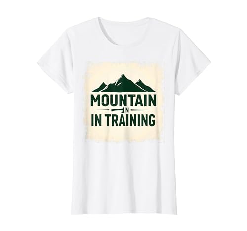 Mountain Man in Training Dude, Slogan für Outdoor-Abenteuer T-Shirt, Damen, Weiß, XS von Generic
