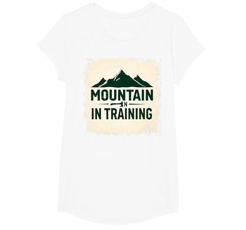 Mountain Man in Training Dude, Slogan für Outdoor-Abenteuer T-Shirt, Girls, Weiß, XS von Generic