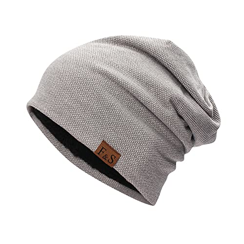 Mütze Damen Herren, Slouch Beanie Mütze, Weich Dünne Mütze aus Baumwolle, Leichte Atmungsaktiv Longbeanie, Jersey Chemo Mütze, Elastisch Laufmütze für Alle Jahreszeiten von Generic