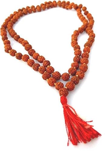 Mukhi Rudraksha Japa Mala 108 Perlen Holzkette Perlen Holzkette (1 Stück) von Generic