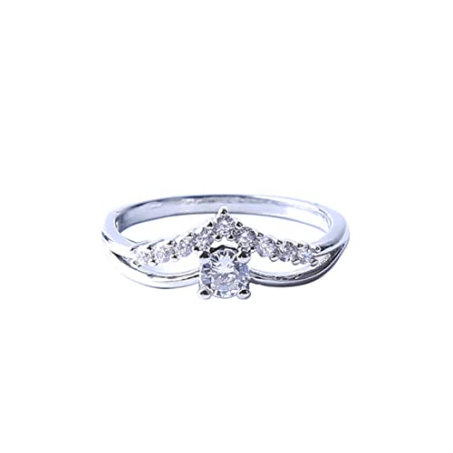 Multi Drill Diamond Ring, modisch, elegant, zart, Zirkonia, Geburtstag, Hochzeit, Verlobungsring, Schmuck, Zubehör, kostengünstig und langlebig von Generic