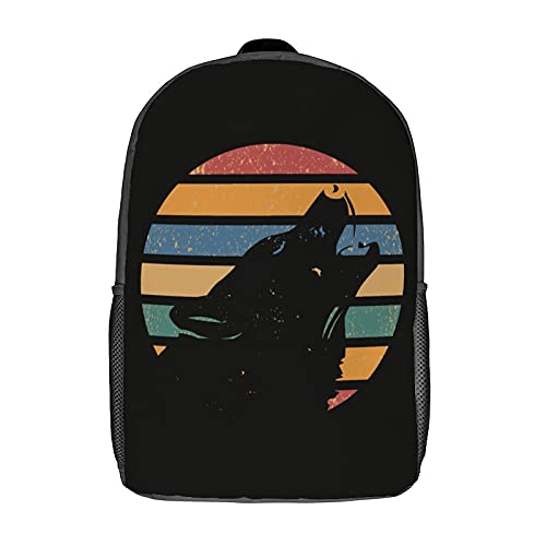 Multifunktion Backpack Retro Wolf Wanderrucksack Trendy Tasche Für Universität, Schule, Job, 42X32X14Cm von Generic
