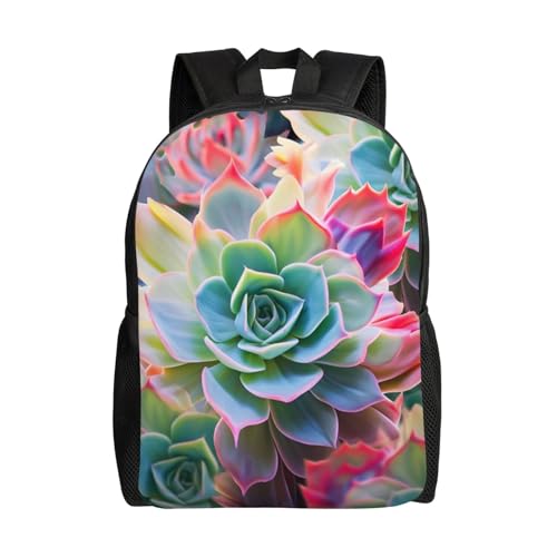 Multifunktion Daypack Bunte Sukkulente Wanderrucksack wasserdichte Studentenrucksack Für Job, Reisen, Universität, 42X32X14Cm von Generic