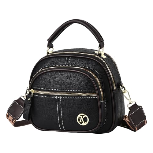 Multifunktionale Leder -Umhängetasche - Elegante und verstellbare Handtasche | Multifunktion und langlebiger Lederbandbeutel, kompakter Organizer mit sicheren Fächern für Ihr Wesentliche von Generic