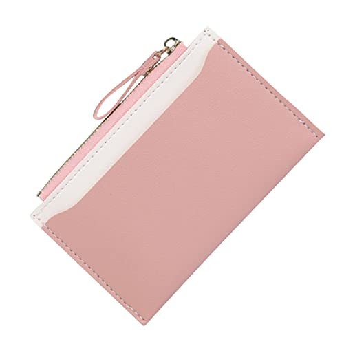 Generic Multinationale Karte Slot-Geldbörse für Frauen Geldbörse für Multino-Kartenmünze Klein Geldbörsen Damen Schwarz (Pink, One Size) von Generic