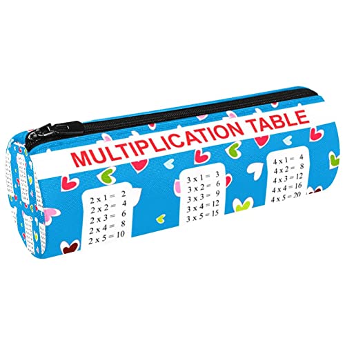 Multiplikationstabellen Giraffe Leinwand Federmäppchen Münzbörse Kosmetiktasche für Studenten Schreibwaren Schule Büro Aufbewahrung, Multi#04, 20x6.3cm/7.9x2.5in, Federmäppchen von Generic