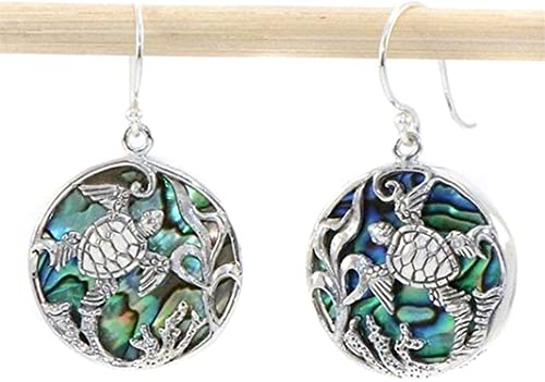 Muschel Sea Turtle Charm Dangle Ohrringe Schmuck Geschenk für Damen Blau von Generic