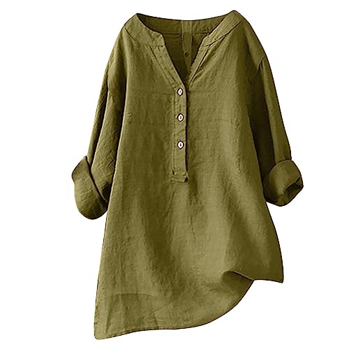 Musselin Bluse Damen Leinenbluse Sommer Oberteile,Musselin Oversized Bluse,Blusen Damen Baumwolle,Tunika Bluse Damen,Damen Kurzarmblusen,Plissee Bluse Damen von Generic